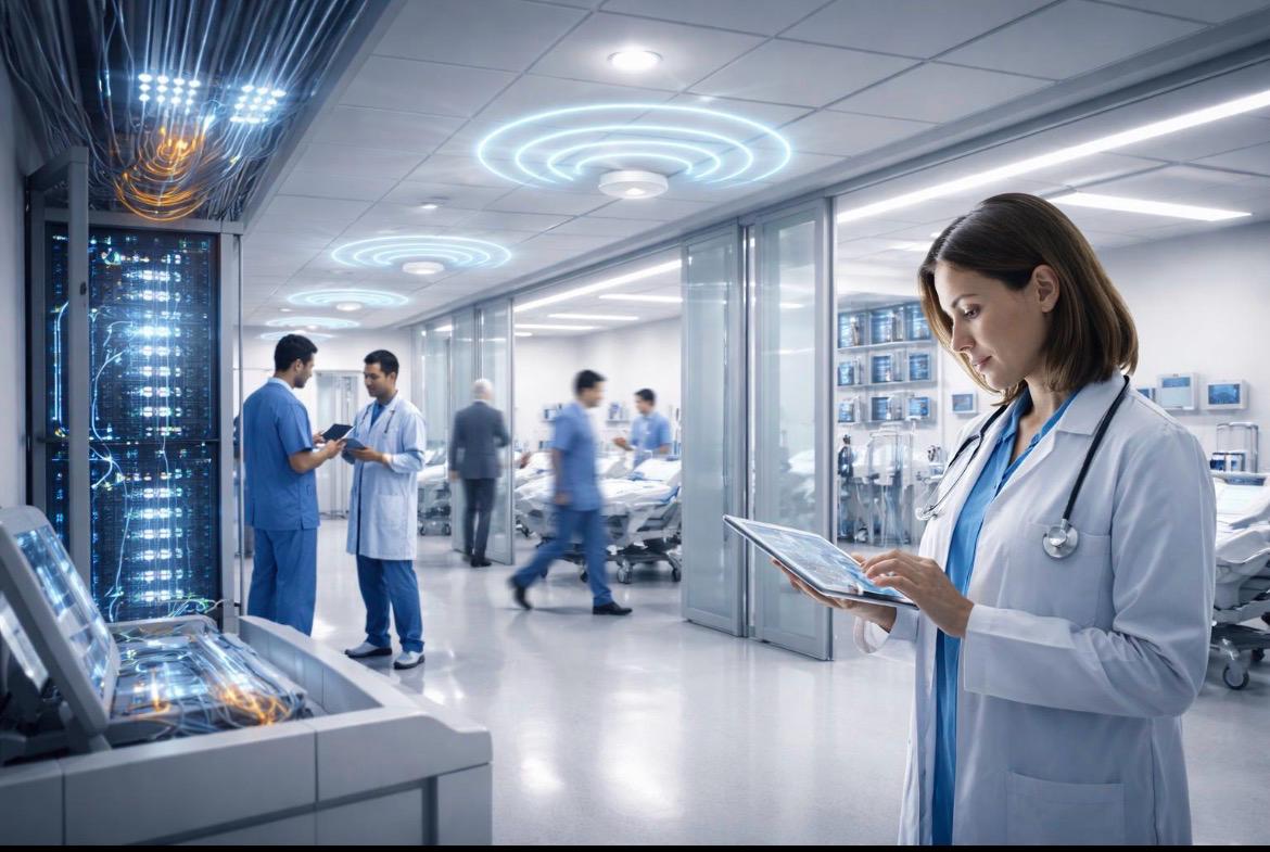 Digitally connected hospital infrastructure and medical professionals